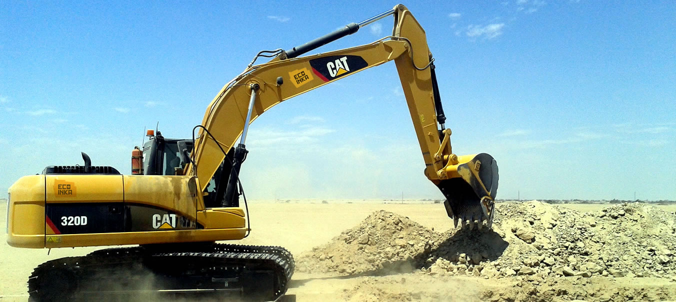 Movimiento de Tierras: Excavaciones, preparación y explanación de terrenos agrícolas, de  minería y otros.

